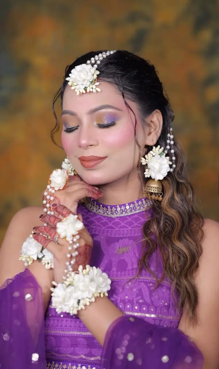 Indian bridal hairstyle and makeup inspiration